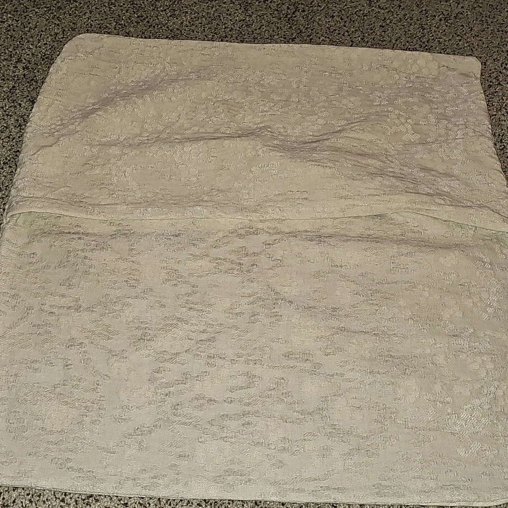 RH Restoration Hardware Ital. Vintage Dyed Jacquard Euro Sham Cover Silver Grey